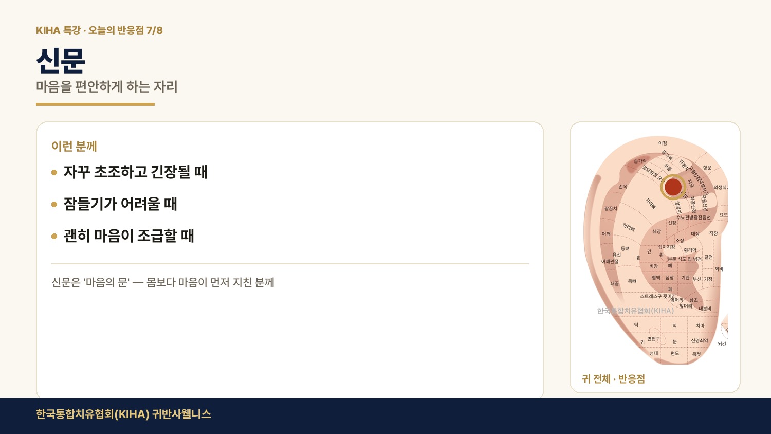 신문 반응점 — 마음을 편안하게 하는 자리
